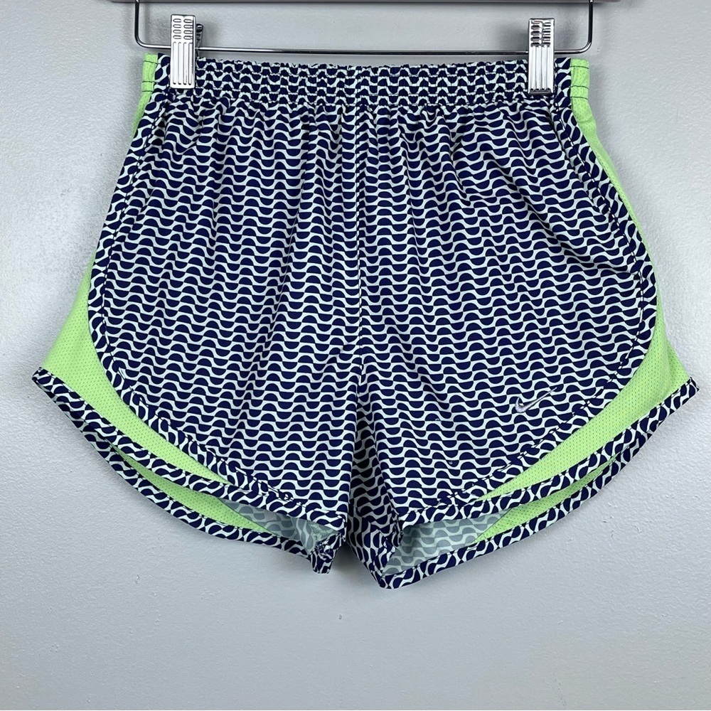 Nike Women's Dri-Fit Printed Tempo Lined Drawstring Running Shorts Size XS; Gym